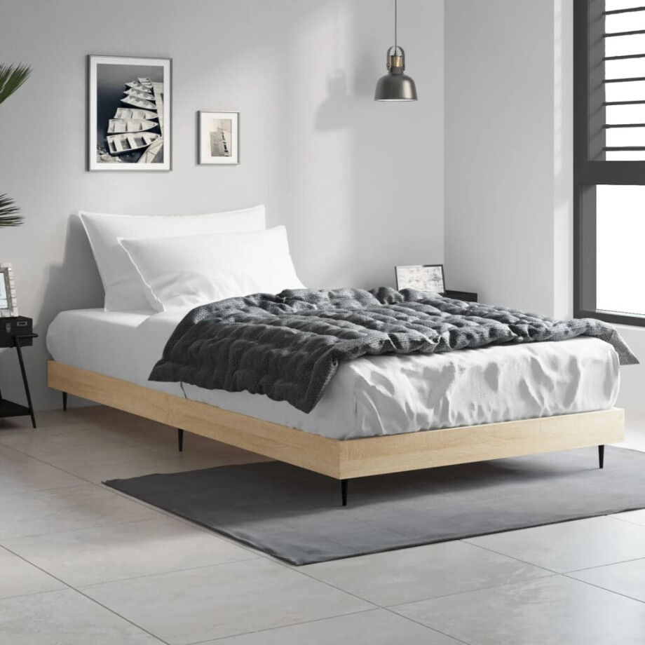 vidaXL Bedframe zonder matras hout sonoma eikenkleurig 90x190 cm vidaXL Bedframe zonder matras hout sonoma eikenkleurig 90x190 cm afbeelding 1