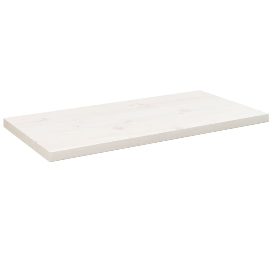 vidaXL Tafelblad rechthoekig 80x40x2,5 cm massief grenenhout wit vidaXL Tafelblad rechthoekig 80x40x2,5 cm massief grenenhout wit afbeelding 1