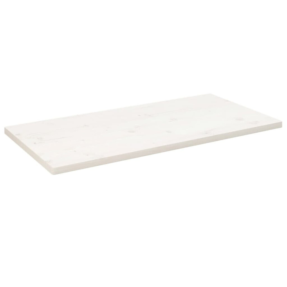 vidaXL Tafelblad rechthoekig 110x55x2,5 cm massief grenenhout wit vidaXL Tafelblad rechthoekig 110x55x2,5 cm massief grenenhout wit afbeelding 1