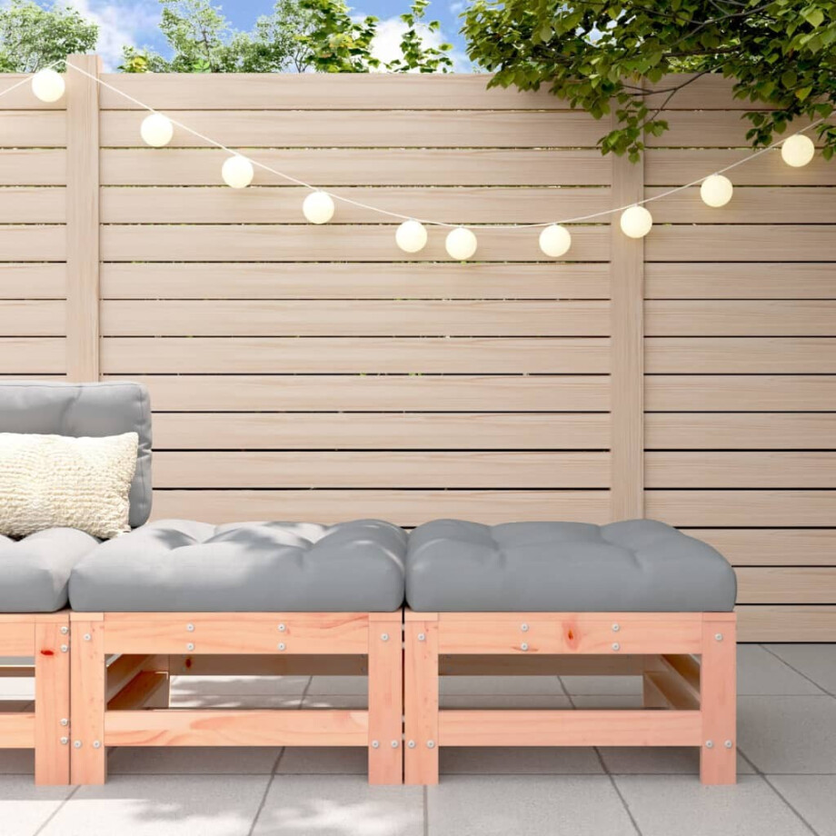 vidaXL Tuinvoetenbank met kussen massief douglashout vidaXL Tuinvoetenbank met kussen massief douglashout afbeelding 1