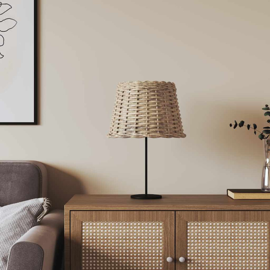 vidaXL Lampenkap Ø30x20 cm wicker bruin afbeelding 1