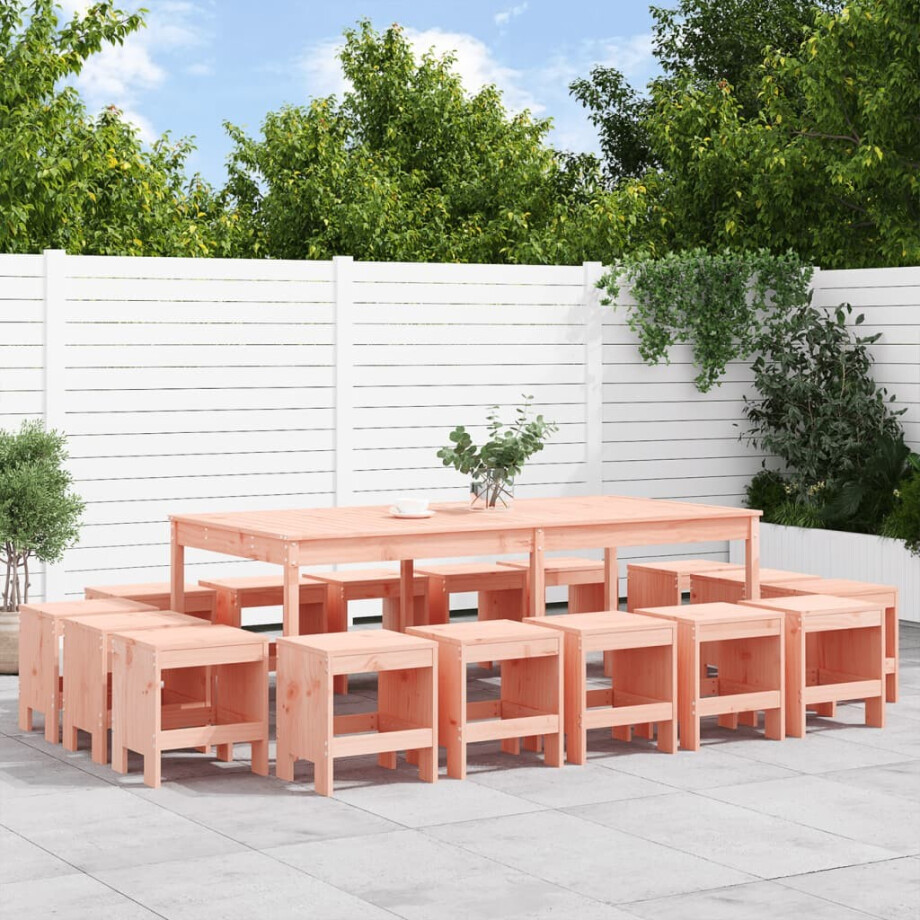 vidaXL 17-delige Tuinset massief douglashout afbeelding 1
