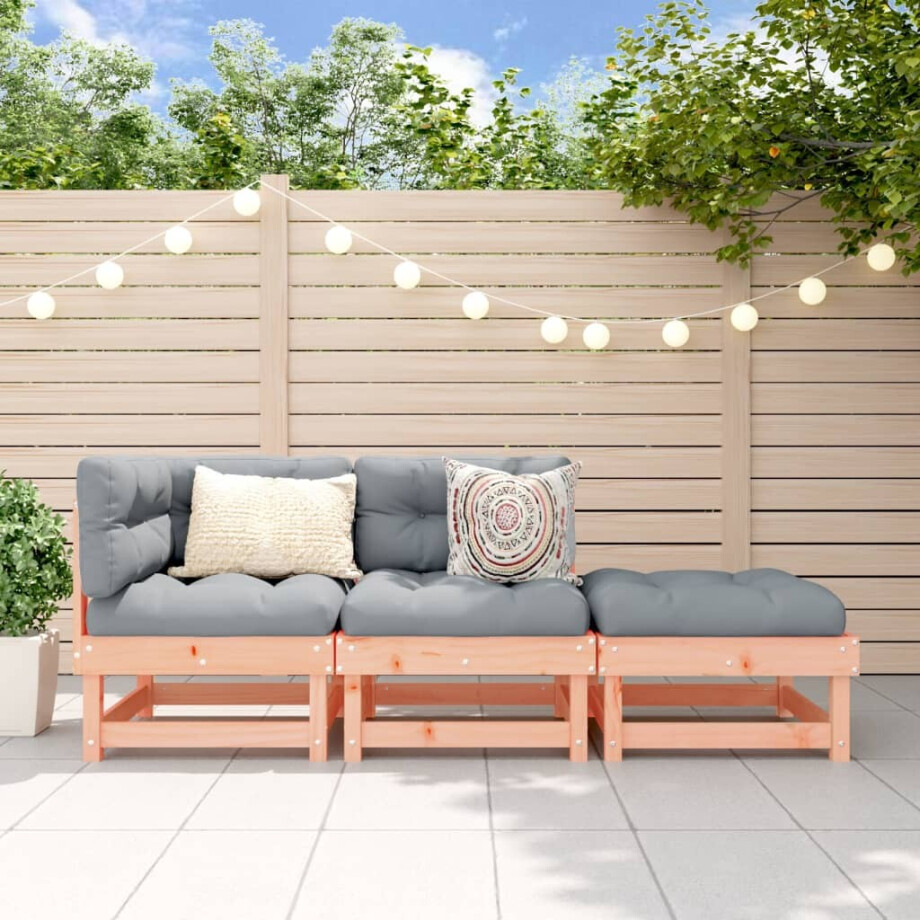 vidaXL 3-delige Loungeset massief douglashout vidaXL 3-delige Loungeset massief douglashout afbeelding 1