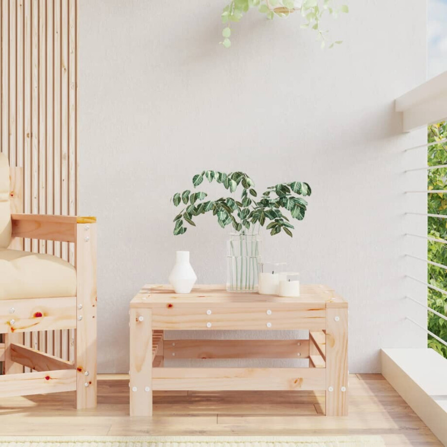 vidaXL Tuinvoetenbank massief grenenhout vidaXL Tuinvoetenbank massief grenenhout afbeelding 1