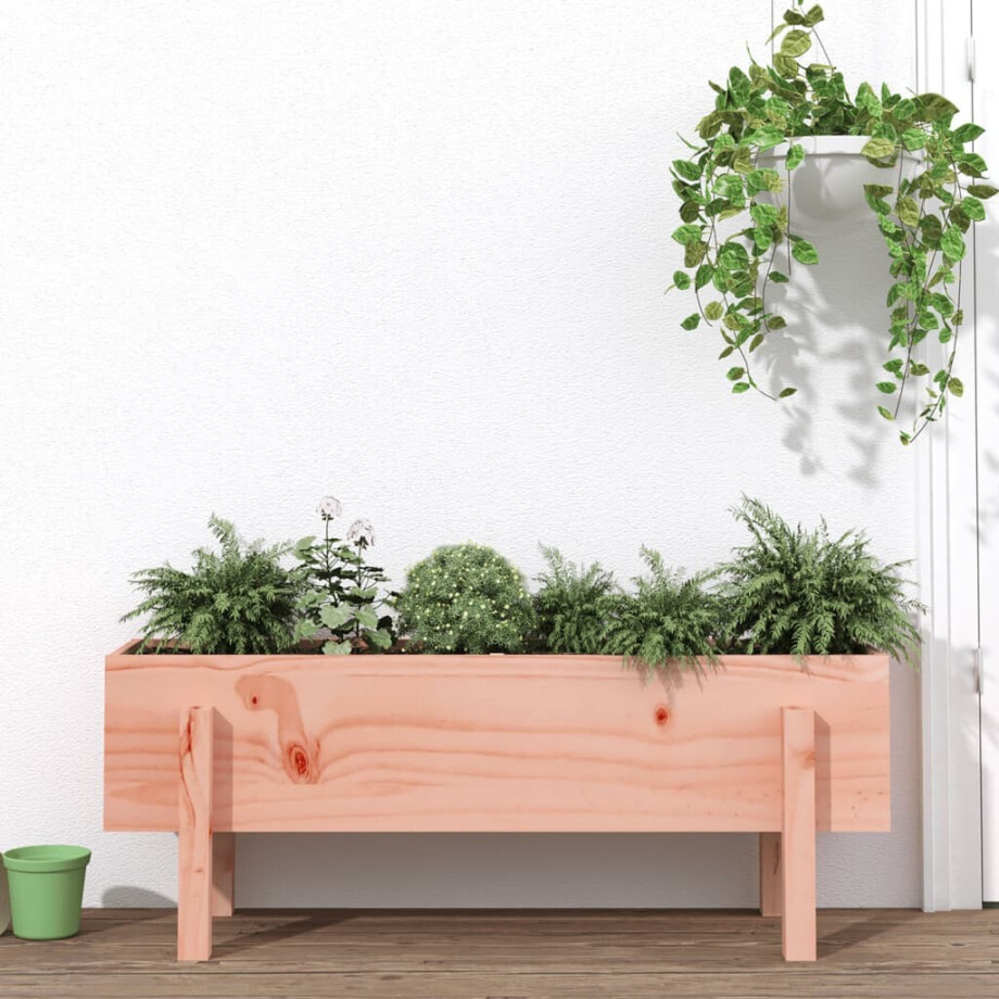vidaXL Plantenbak verhoogd 101x30x38 cm massief douglashout afbeelding 1