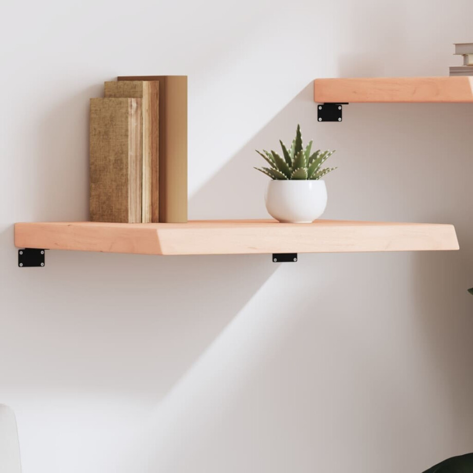 vidaXL Wandschap 60x50x(2-6) cm onbehandeld massief eikenhout vidaXL Wandschap 60x50x(2-6) cm onbehandeld massief eikenhout afbeelding 1