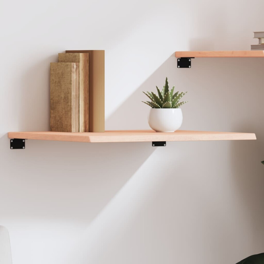 vidaXL Wandschap 60x60x2 cm onbehandeld massief eikenhout afbeelding 1