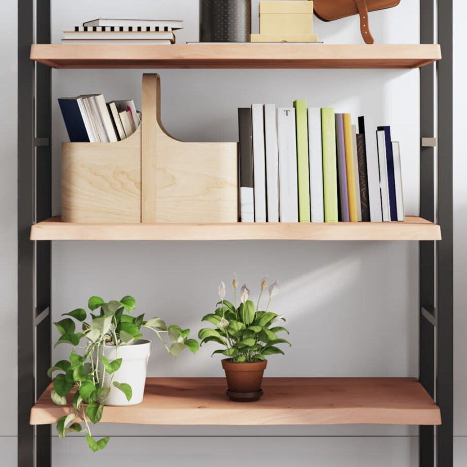 vidaXL Wandschap 100x60x(2-4) cm onbehandeld massief eikenhout vidaXL Wandschap 100x60x(2-4) cm onbehandeld massief eikenhout afbeelding 1