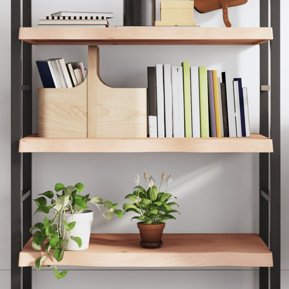 vidaXL Wandschap 100x60x(2-6) cm onbehandeld massief eikenhout vidaXL Wandschap 100x60x(2-6) cm onbehandeld massief eikenhout afbeelding 1