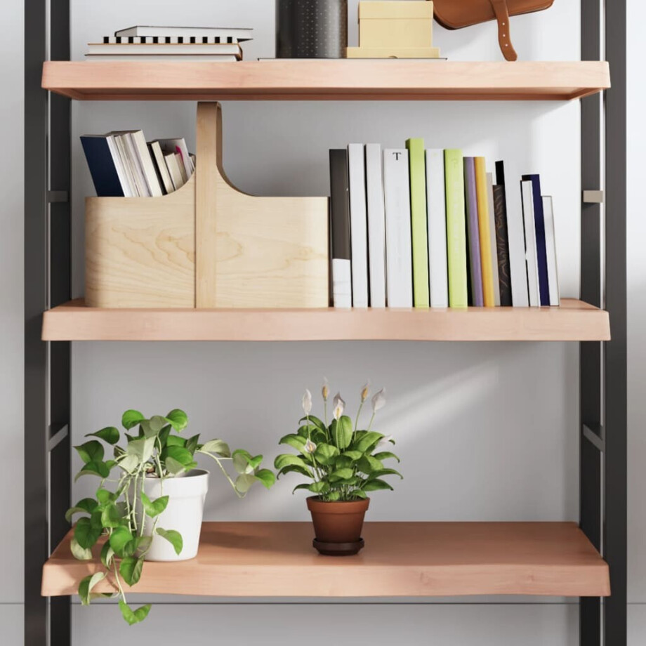 vidaXL Wandschap 80x50x(2-6) cm behandeld massief eikenhout lichtbruin vidaXL Wandschap 80x50x(2-6) cm behandeld massief eikenhout lichtbruin afbeelding 1