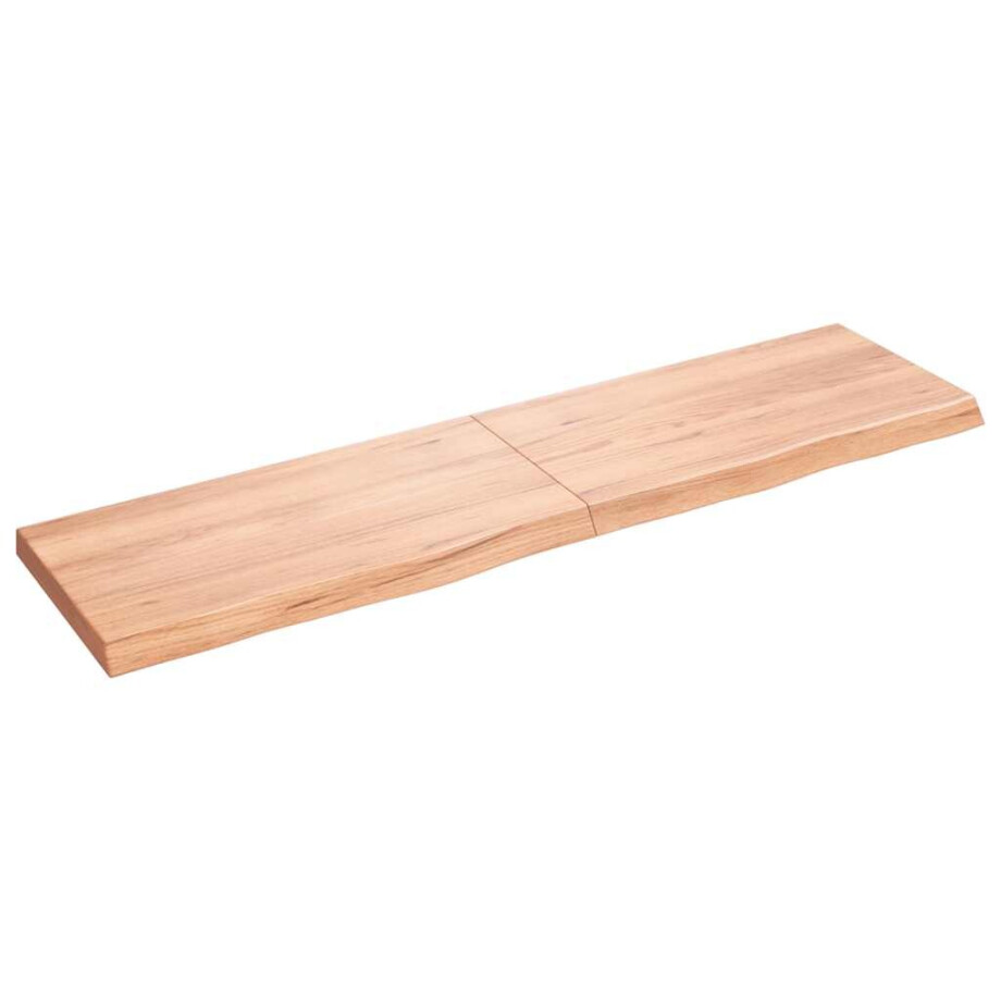 vidaXL Wandschap 120x30x(2-4)cm behandeld massief eikenhout lichtbruin vidaXL Wandschap 120x30x(2-4)cm behandeld massief eikenhout lichtbruin afbeelding 1