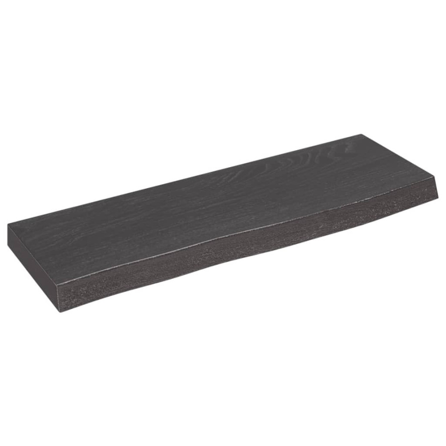 vidaXL Wandschap 60x20x4 cm behandeld massief eikenhout donkerbruin afbeelding 1