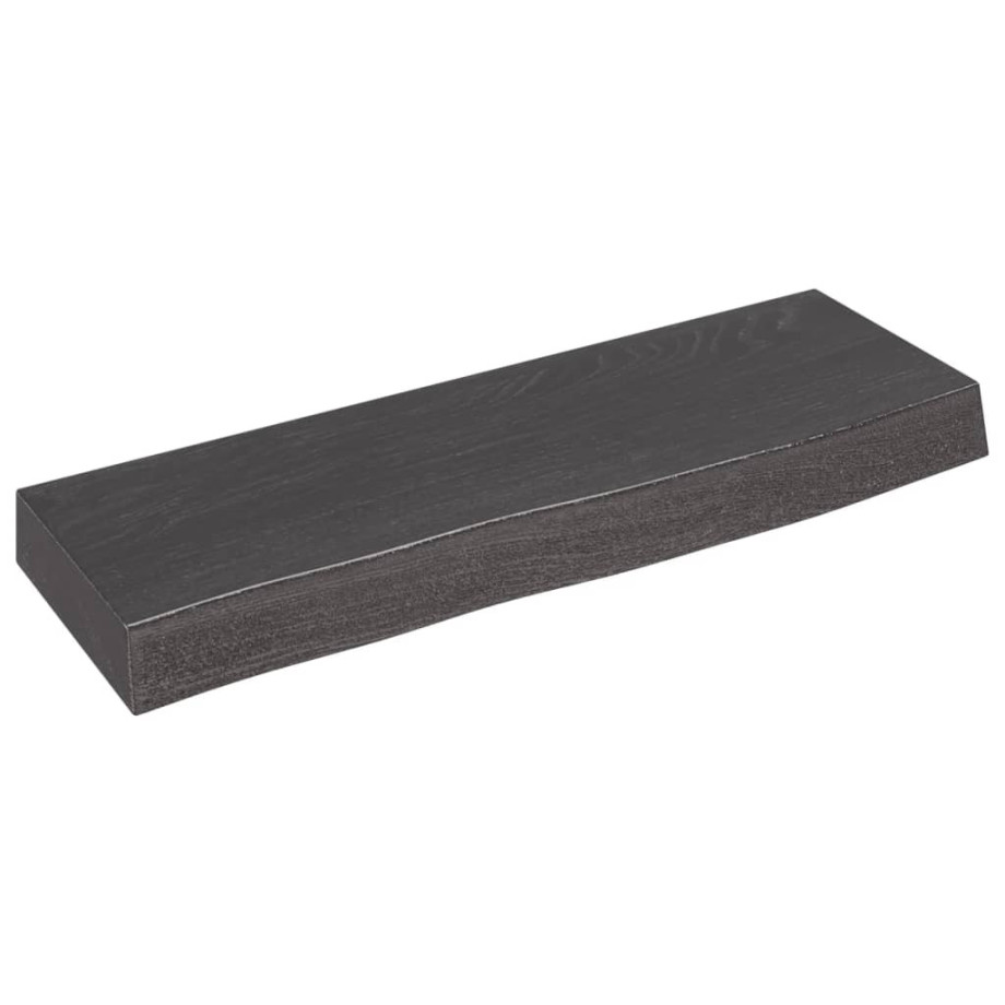 vidaXL Wandschap 60x20x6 cm behandeld massief eikenhout donkerbruin afbeelding 1