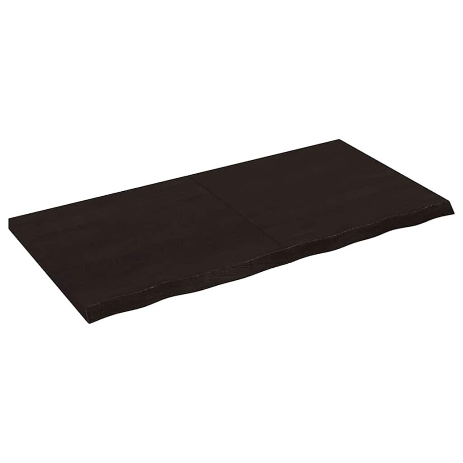 vidaXL Wandschap behandeld massief eikenhout donkerbruin vidaXL Wandschap behandeld massief eikenhout donkerbruin afbeelding 1