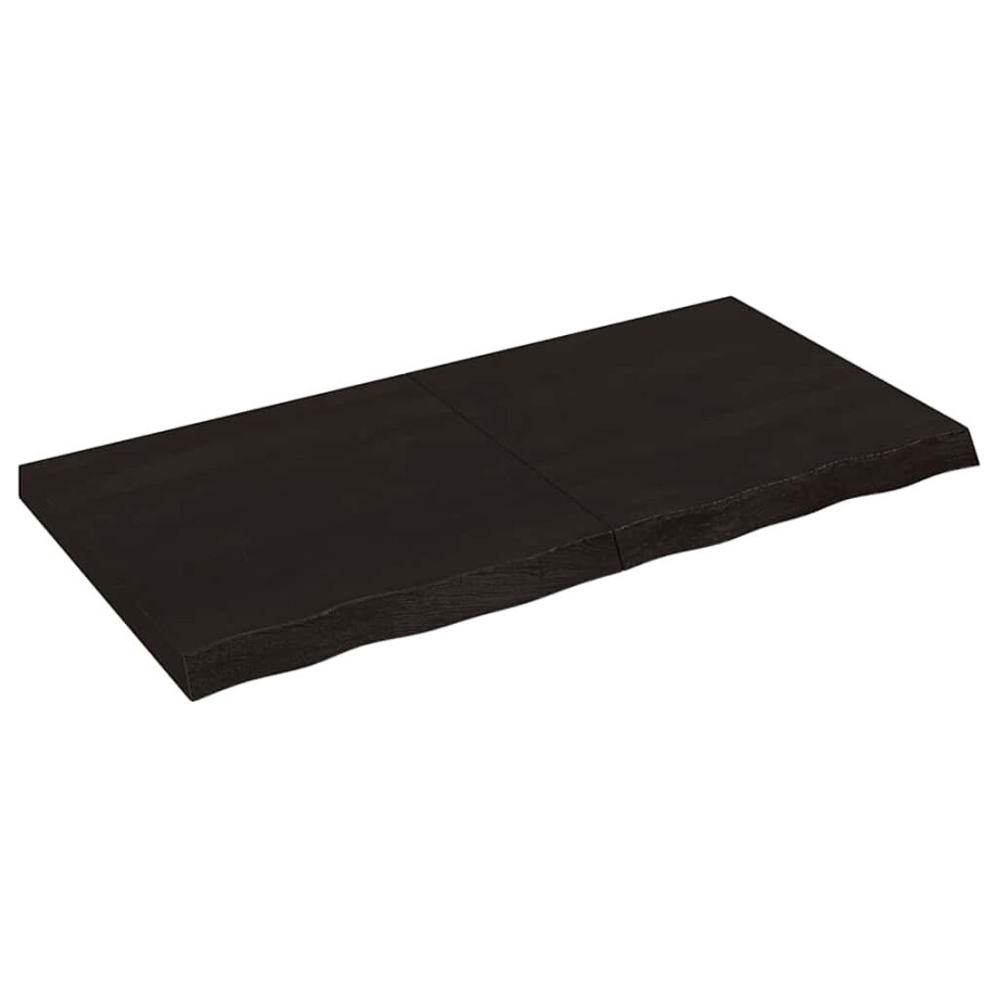 vidaXL Wandschap behandeld massief eikenhout donkerbruin vidaXL Wandschap behandeld massief eikenhout donkerbruin afbeelding 1
