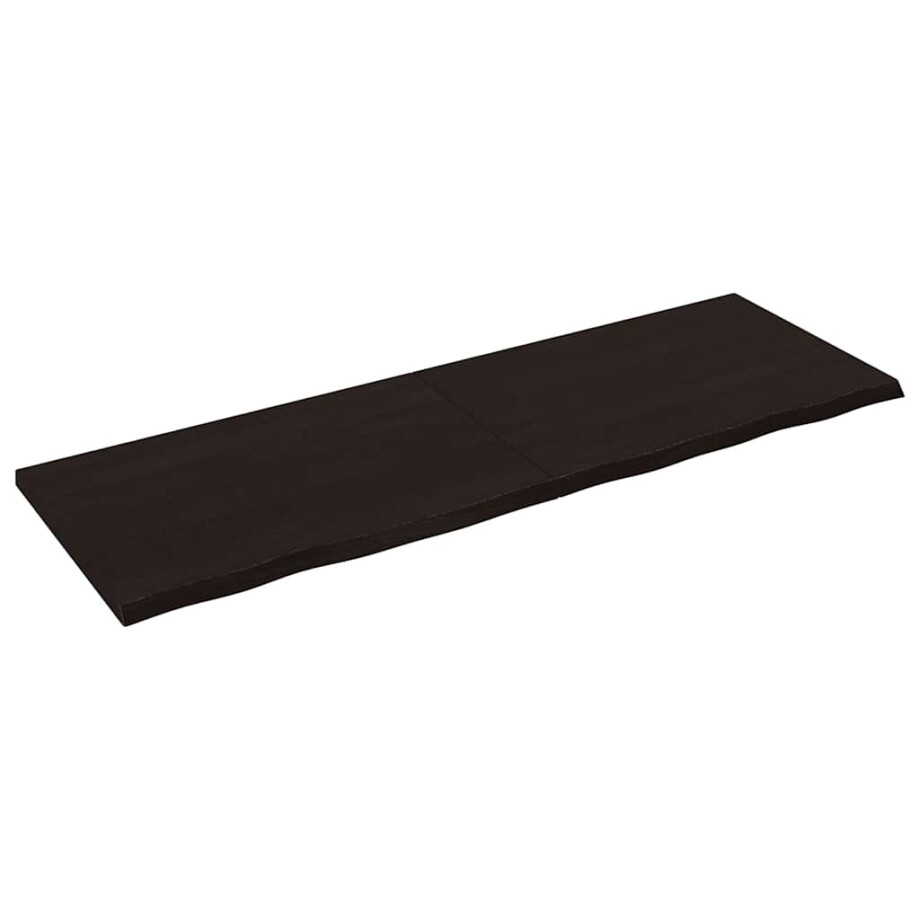 vidaXL Wandschap behandeld massief eikenhout donkerbruin vidaXL Wandschap behandeld massief eikenhout donkerbruin afbeelding 1