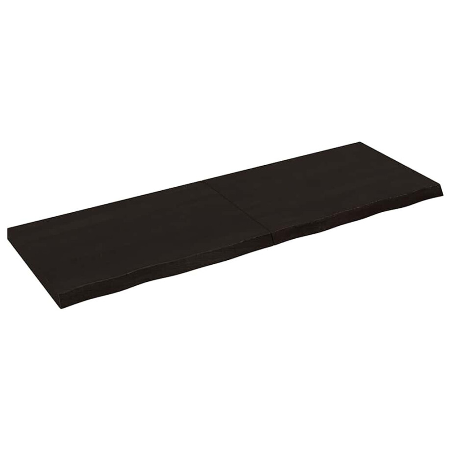 vidaXL Wandschap behandeld massief eikenhout donkerbruin afbeelding 1