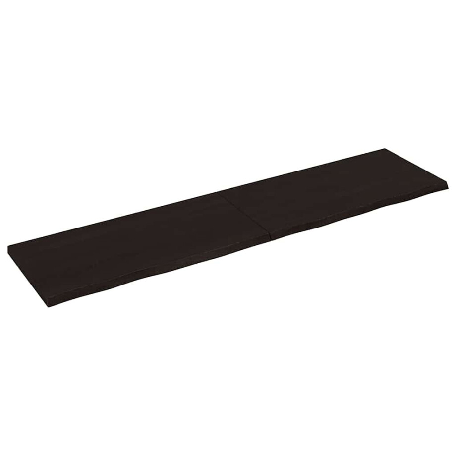 vidaXL Wandschap behandeld massief eikenhout donkerbruin afbeelding 1