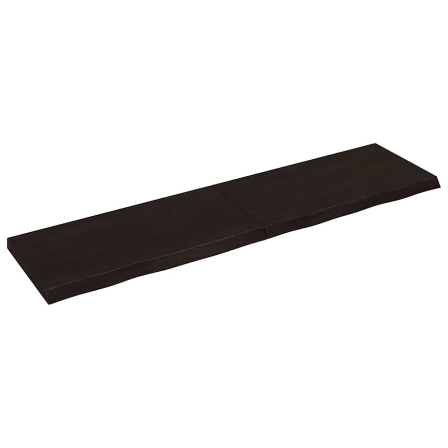 vidaXL Wandschap behandeld massief eikenhout donkerbruin afbeelding 1