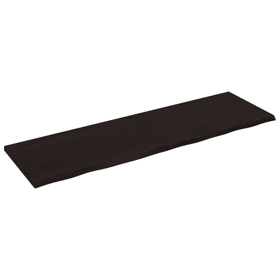 vidaXL Wandschap behandeld massief eikenhout donkerbruin vidaXL Wandschap behandeld massief eikenhout donkerbruin afbeelding 1