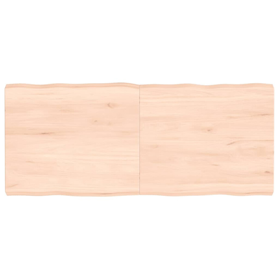 vidaXL Tafelblad natuurlijke rand 140x60x(2-6) cm massief eikenhout vidaXL Tafelblad natuurlijke rand 140x60x(2-6) cm massief eikenhout afbeelding 1
