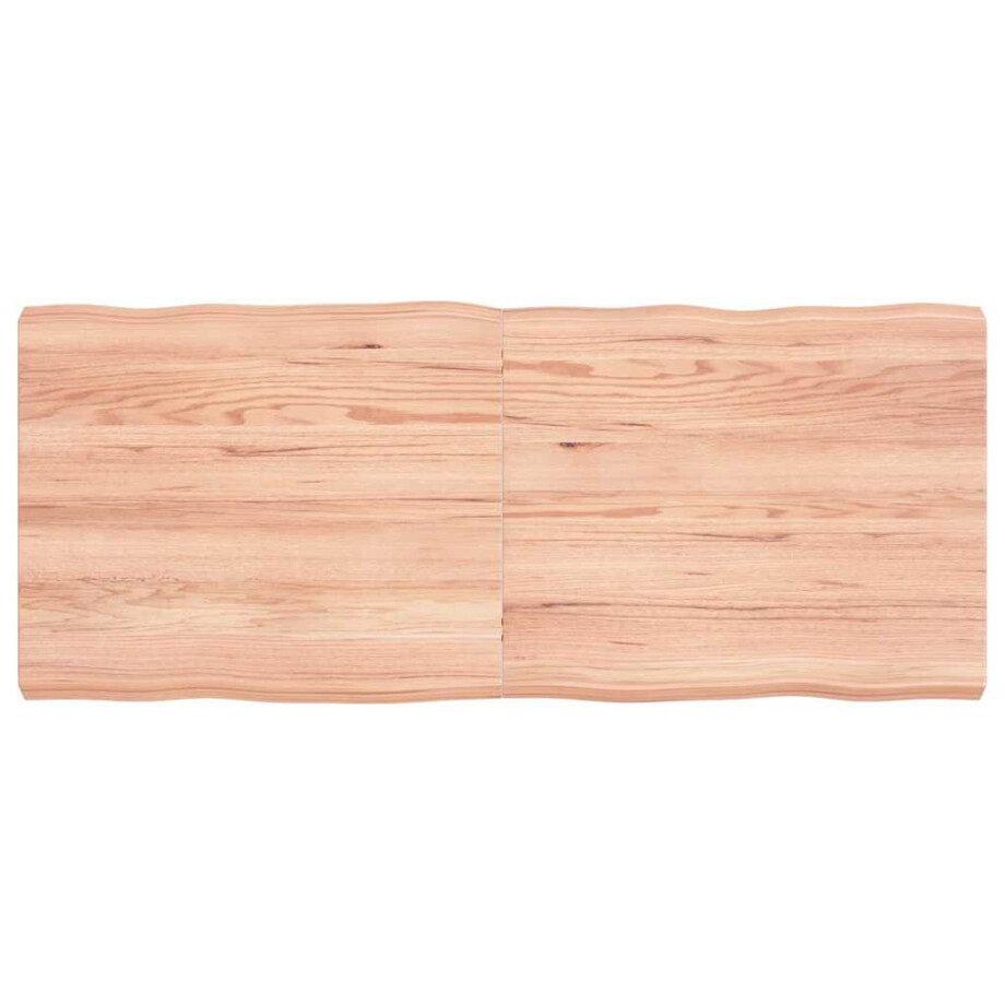 vidaXL Tafelblad natuurlijke rand 120x50x(2-6)cm eikenhout lichtbruin vidaXL Tafelblad natuurlijke rand 120x50x(2-6)cm eikenhout lichtbruin afbeelding 1