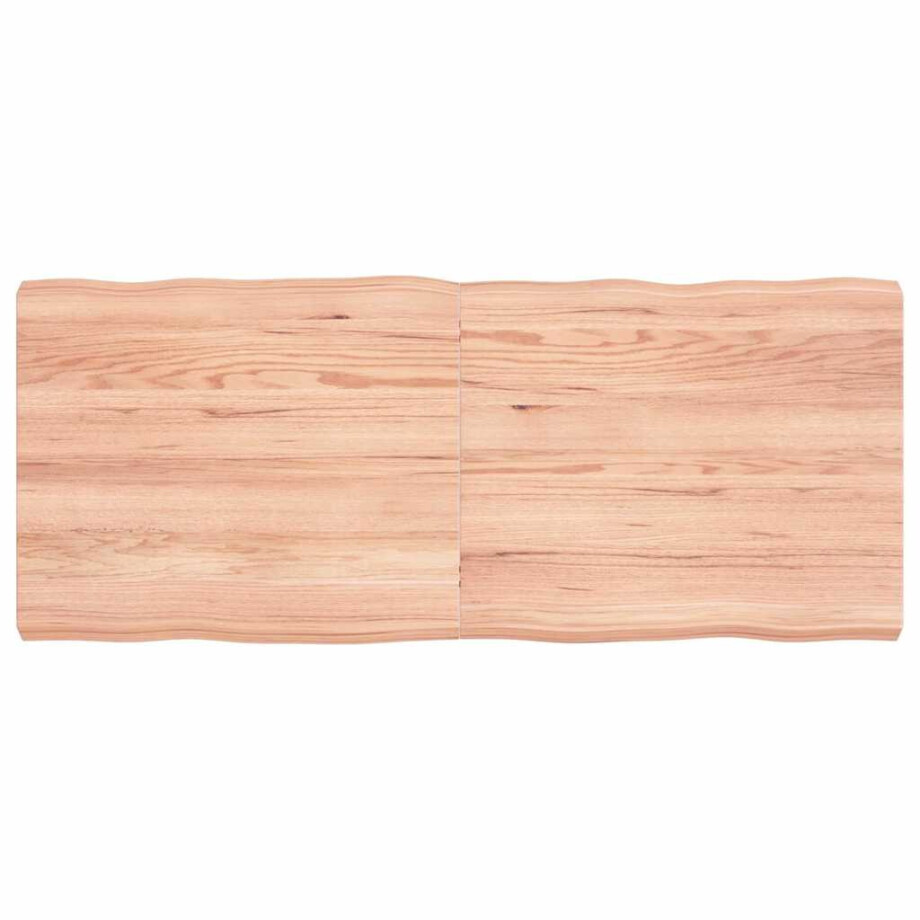 vidaXL Tafelblad natuurlijke rand 120x50x(2-6)cm eikenhout lichtbruin afbeelding 1