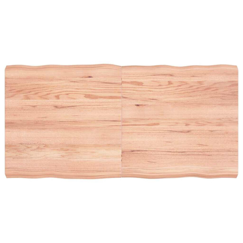 vidaXL Tafelblad natuurlijke rand 120x60x(2-6)cm eikenhout lichtbruin vidaXL Tafelblad natuurlijke rand 120x60x(2-6)cm eikenhout lichtbruin afbeelding 1