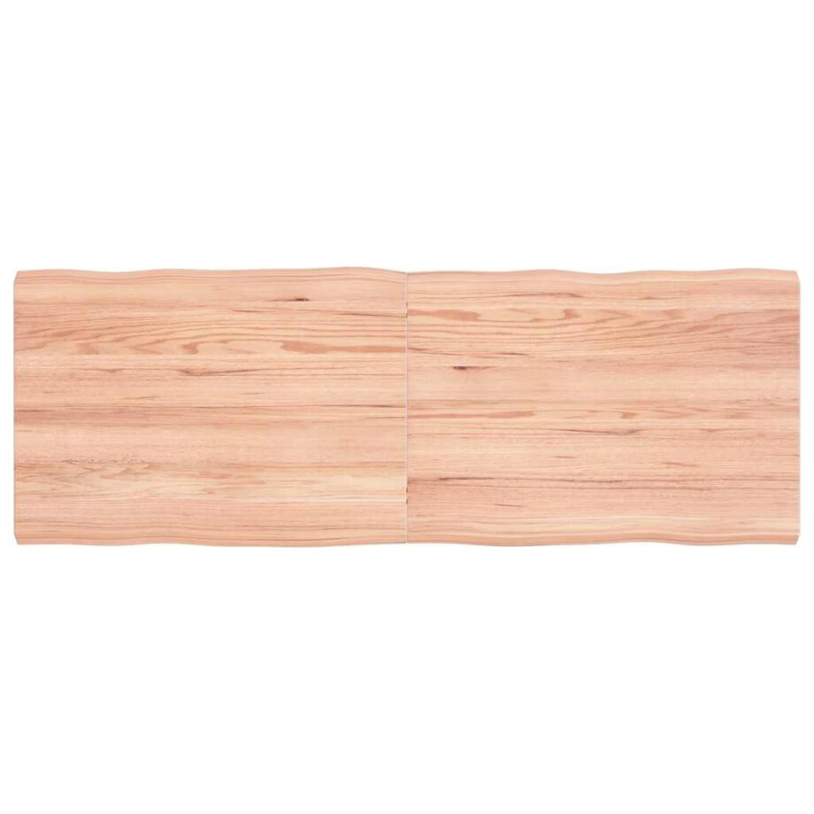 vidaXL Tafelblad natuurlijke rand 140x50x(2-4) cm eikenhout lichtbruin vidaXL Tafelblad natuurlijke rand 140x50x(2-4) cm eikenhout lichtbruin afbeelding 1