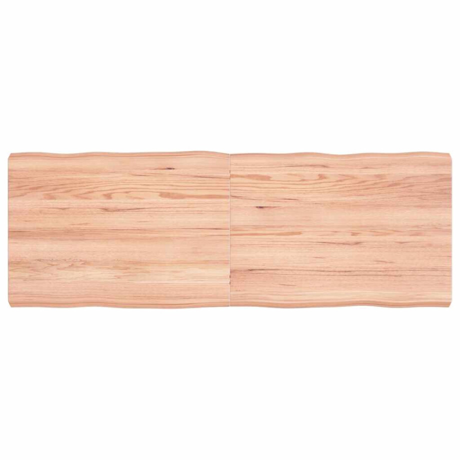 vidaXL Tafelblad natuurlijke rand 140x50x(2-6) cm eikenhout lichtbruin vidaXL Tafelblad natuurlijke rand 140x50x(2-6) cm eikenhout lichtbruin afbeelding 1