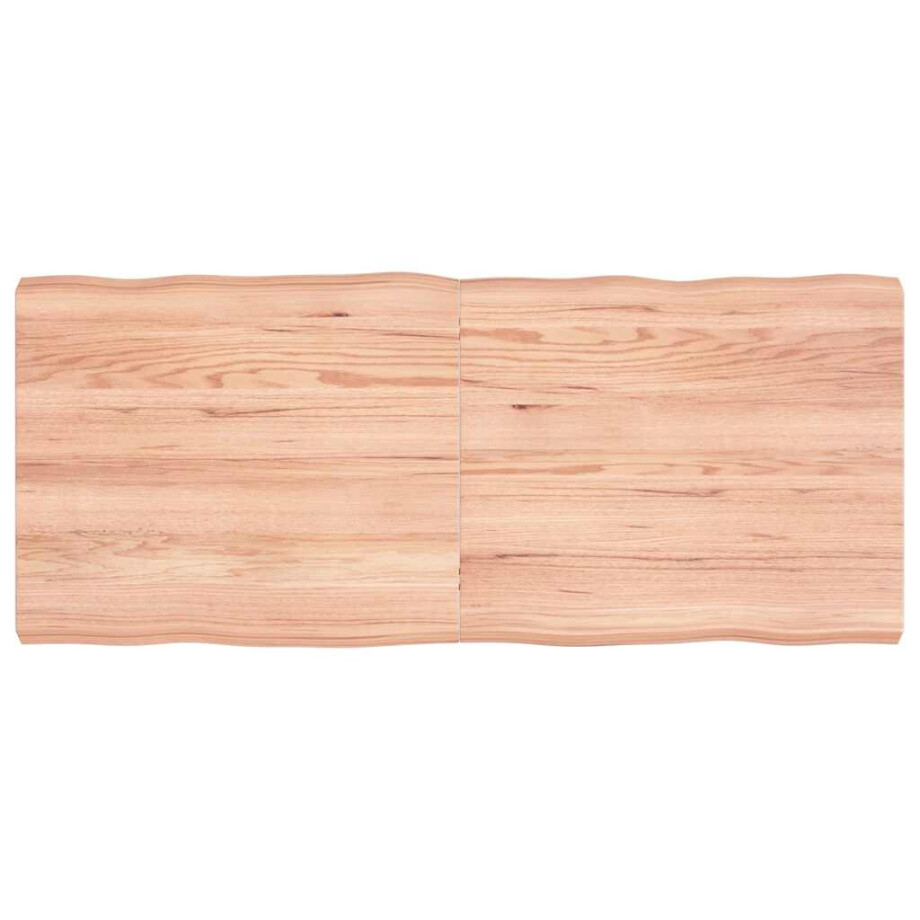 vidaXL Tafelblad natuurlijke rand 140x60x(2-6) cm eikenhout lichtbruin vidaXL Tafelblad natuurlijke rand 140x60x(2-6) cm eikenhout lichtbruin afbeelding 1