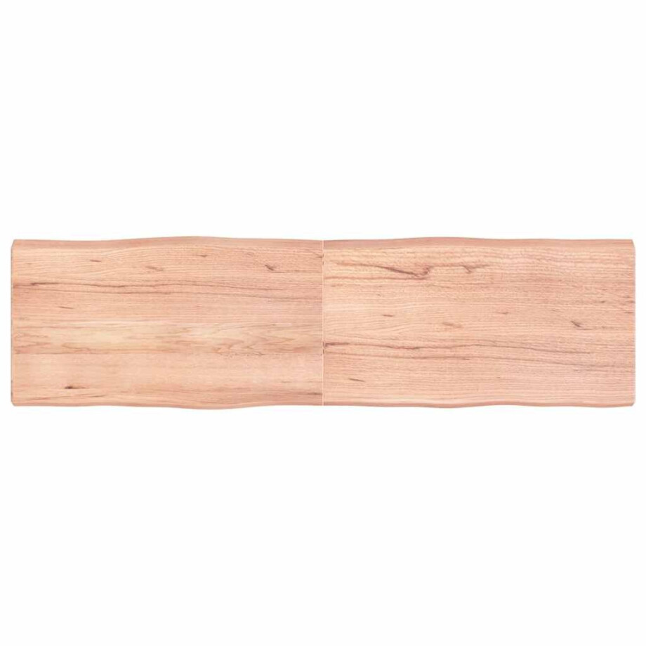 vidaXL Tafelblad natuurlijke rand 180x50x(2-6)cm eikenhout lichtbruin vidaXL Tafelblad natuurlijke rand 180x50x(2-6)cm eikenhout lichtbruin afbeelding 1
