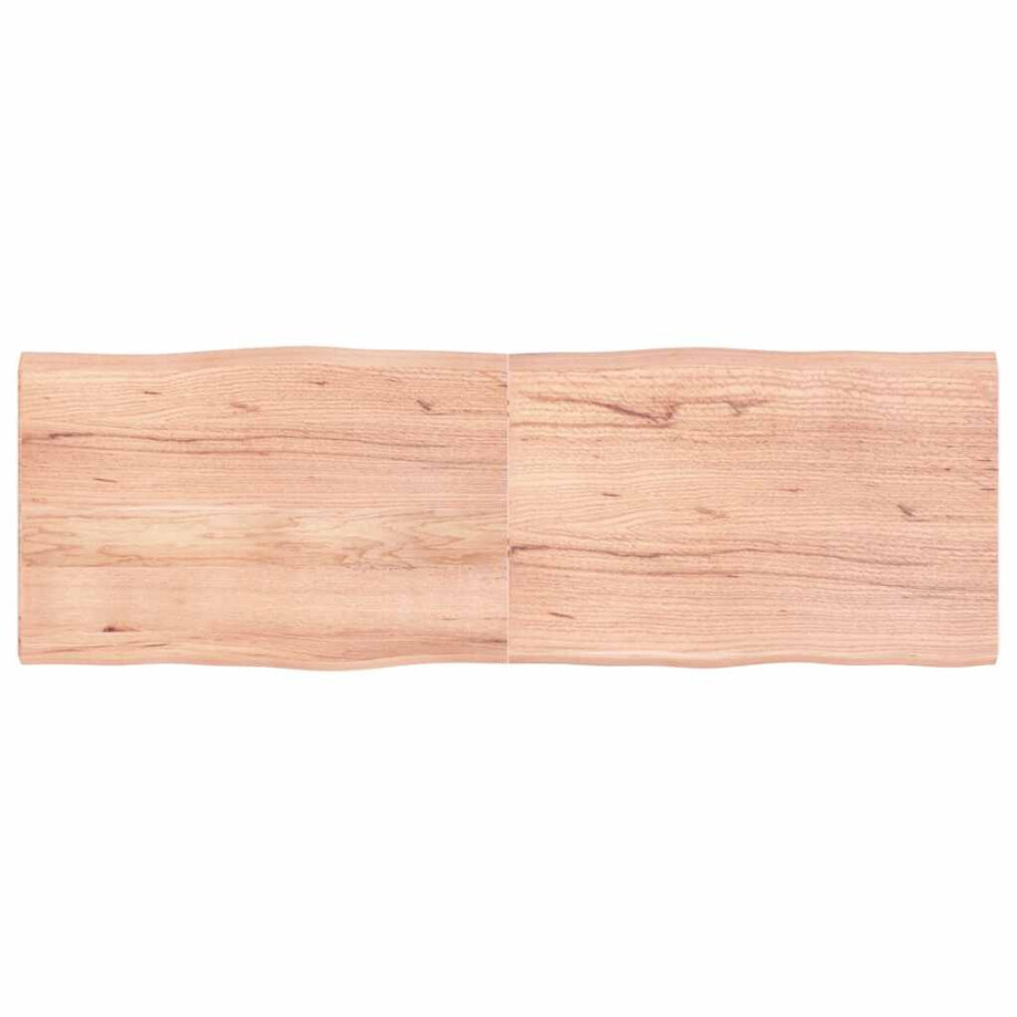 vidaXL Tafelblad natuurlijke rand 180x60x(2-4) cm eikenhout lichtbruin vidaXL Tafelblad natuurlijke rand 180x60x(2-4) cm eikenhout lichtbruin afbeelding 1