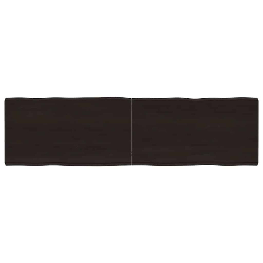 vidaXL Tafelblad natuurlijke rand 180x50x(2-6)cm eikenhout donkerbruin vidaXL Tafelblad natuurlijke rand 180x50x(2-6)cm eikenhout donkerbruin afbeelding 1