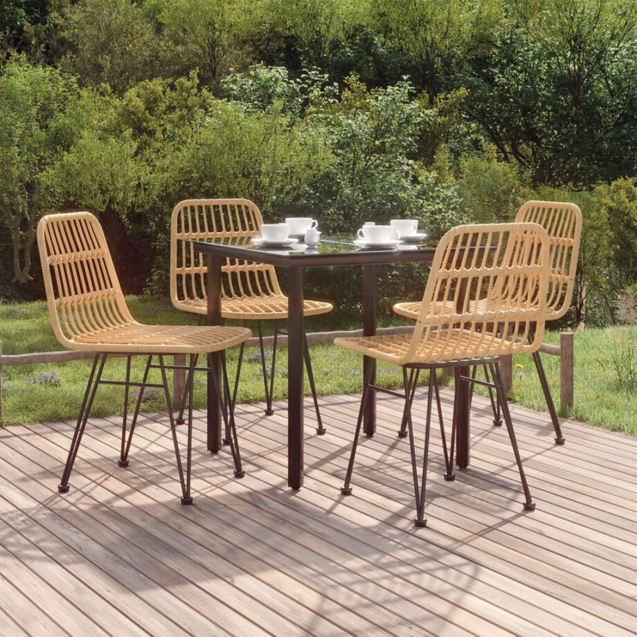 vidaXL 5-delige Tuinset poly rattan afbeelding 1