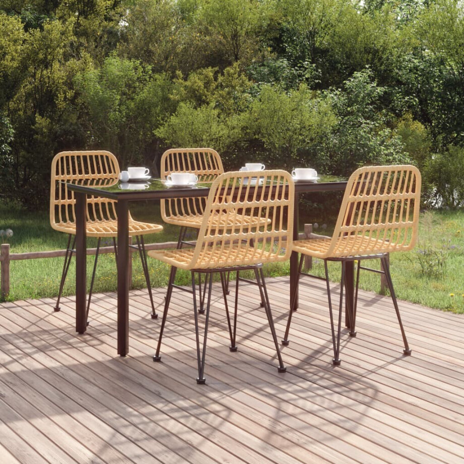vidaXL 5-delige Tuinset poly rattan vidaXL 5-delige Tuinset poly rattan afbeelding 1