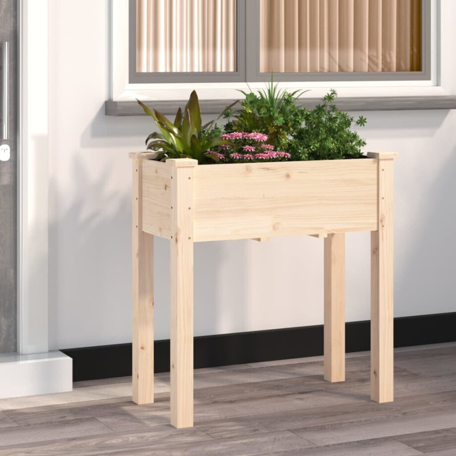 vidaXL Plantenbak met voering 71x37x76 cm massief vurenhout vidaXL Plantenbak met voering 71x37x76 cm massief vurenhout afbeelding 1