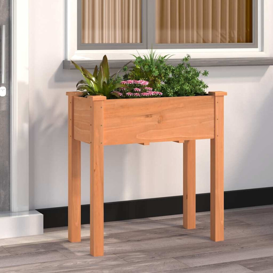 vidaXL Plantenbak met voering 71x37x76 cm massief vurenhout bruin vidaXL Plantenbak met voering 71x37x76 cm massief vurenhout bruin afbeelding 1
