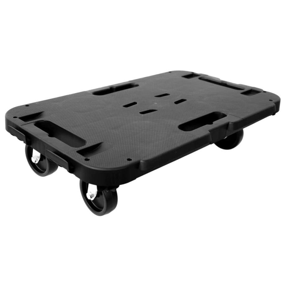 vidaXL Transporttrolley 300 kg polypropeen zwart afbeelding 1