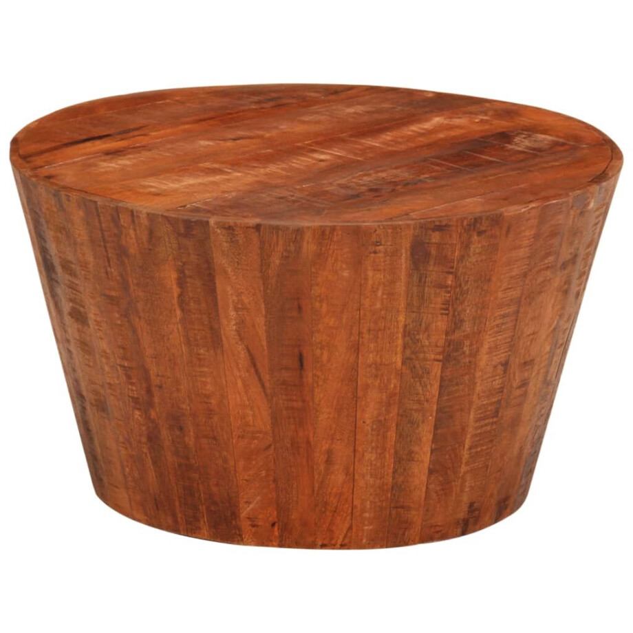 vidaXL Salontafel Ø52x30 cm massief ruw mangohout afbeelding 1
