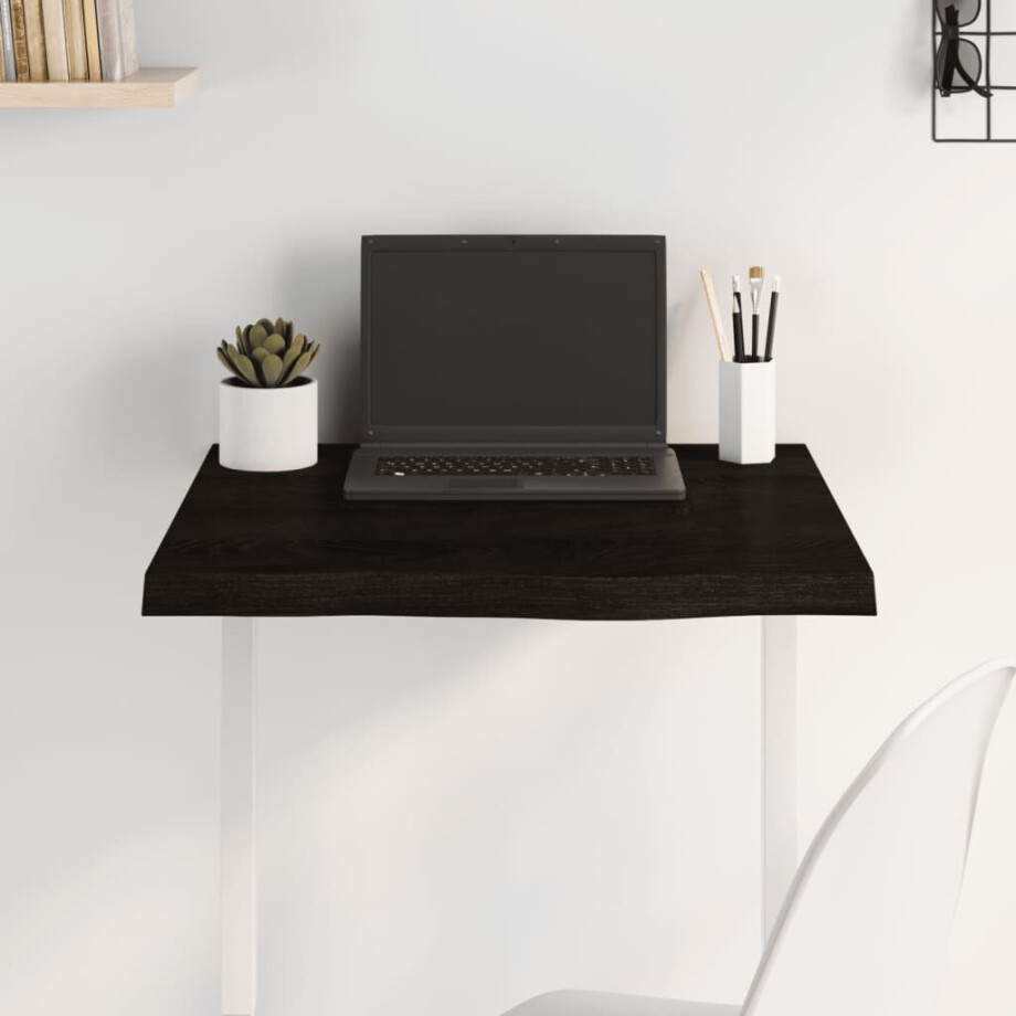 vidaXL Tafelblad 60x60x(2-4)cm behandeld massief eikenhout donkerbruin vidaXL Tafelblad 60x60x(2-4)cm behandeld massief eikenhout donkerbruin afbeelding 1