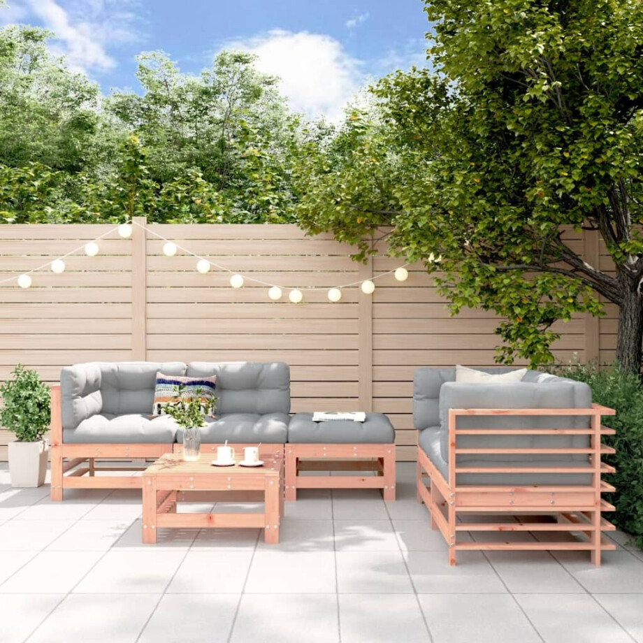 vidaXL 6-delige Loungeset massief douglashout vidaXL 6-delige Loungeset massief douglashout afbeelding 1