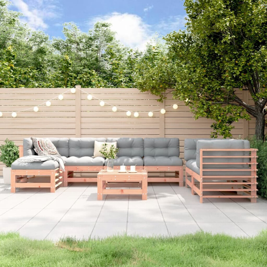 vidaXL 8-delige Loungeset massief douglashout vidaXL 8-delige Loungeset massief douglashout afbeelding 1
