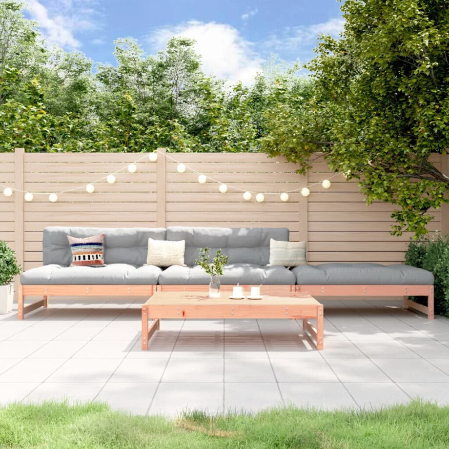 vidaXL 4-delige Loungeset massief douglashout afbeelding 1