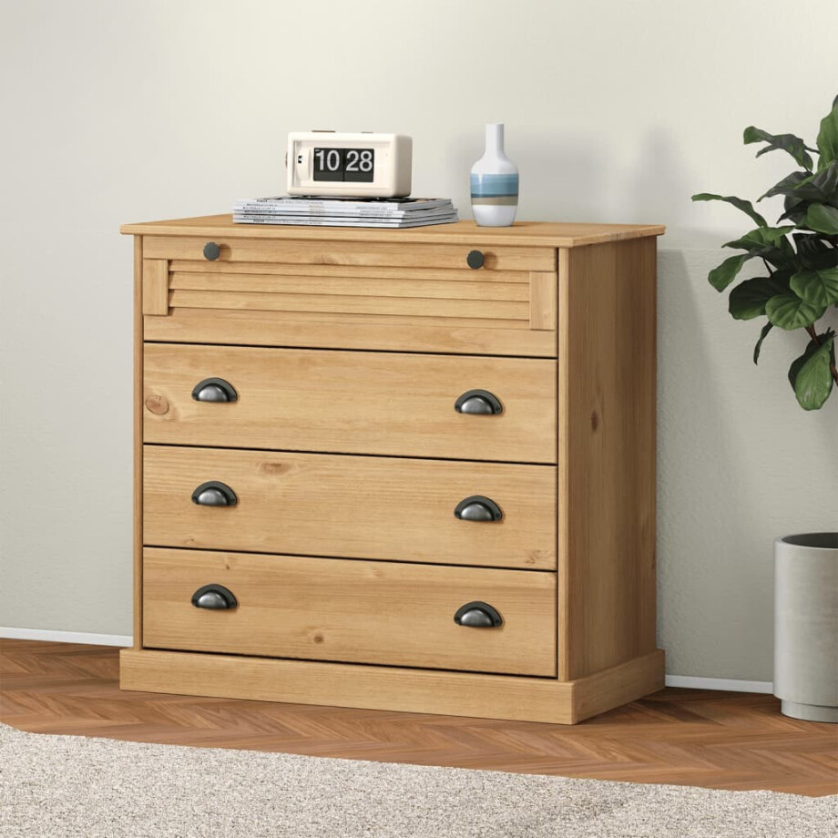 vidaXL Ladekast VIGO 80x40x76 cm massief grenenhout vidaXL Ladekast VIGO 80x40x76 cm massief grenenhout afbeelding 1