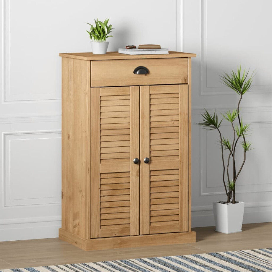 vidaXL Schoenenkast VIGO 60x35x96 cm massief grenenhout afbeelding 1