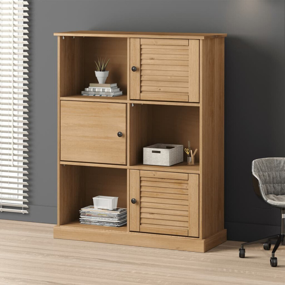 vidaXL Boekenkast VIGO 90x35x114,5 cm massief grenenhout vidaXL Boekenkast VIGO 90x35x114,5 cm massief grenenhout afbeelding 1