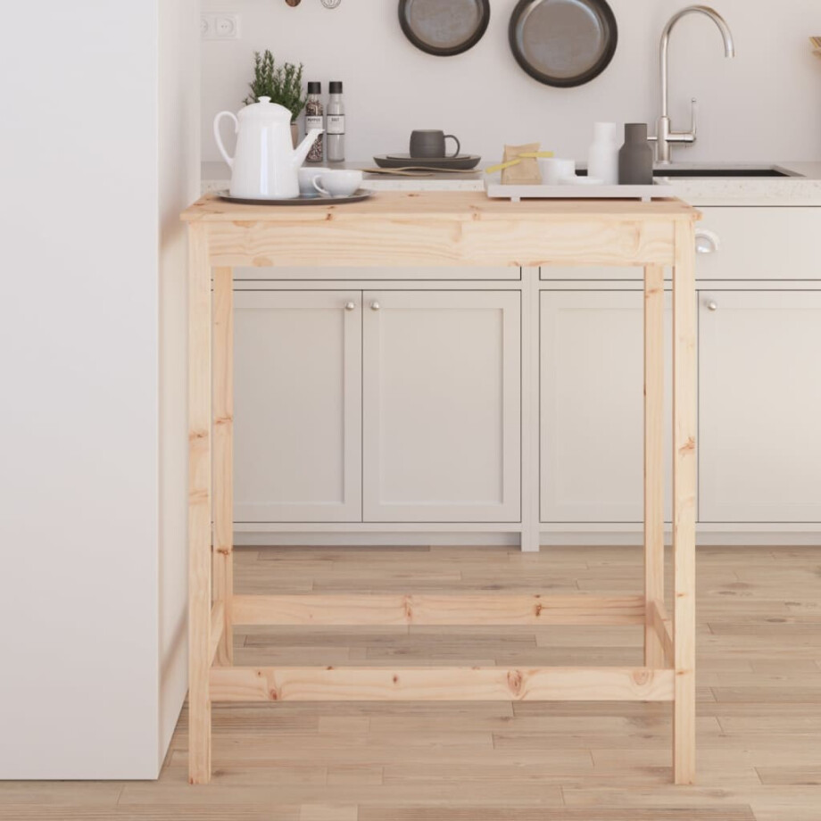 vidaXL Bartafel 100x50x110 cm massief grenenhout afbeelding 1
