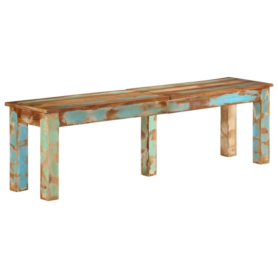 vidaXL Bank 160x35x46 cm Massief gerecycled hout afbeelding 1