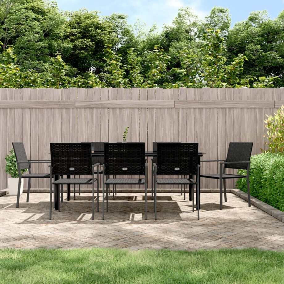 vidaXL 9-delige Tuinset poly rattan en staal vidaXL 9-delige Tuinset poly rattan en staal afbeelding 1